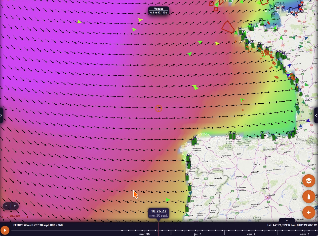 ECMWF-Seegang in der Biskaya