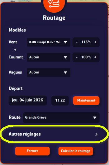 Comparaison des routages