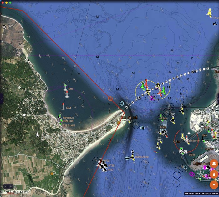 Satellite : Activé (terre et mer)