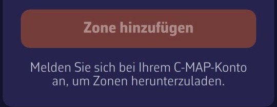 Nicht angemeldet: „Zone hinzufügen“ ist ausgegraut, der Grund steht darunter