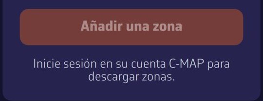 Sin sesión iniciada: «Añadir una zona» está en gris y el motivo aparece debajo