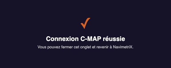 Connexion C-MAP réussie