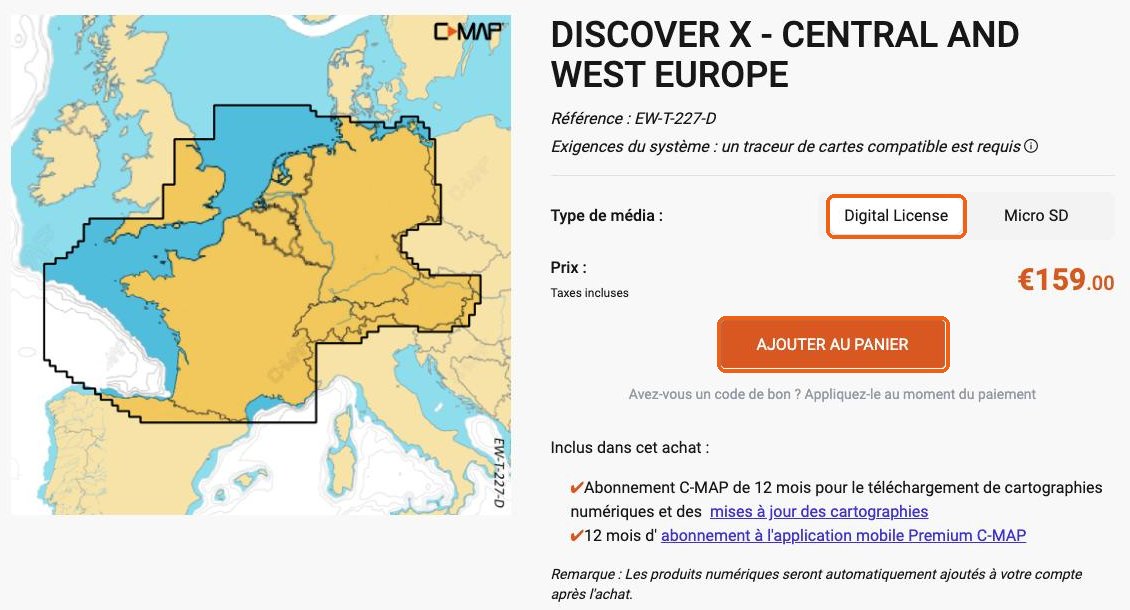 Page produit : Digital License, puis Ajouter au panier