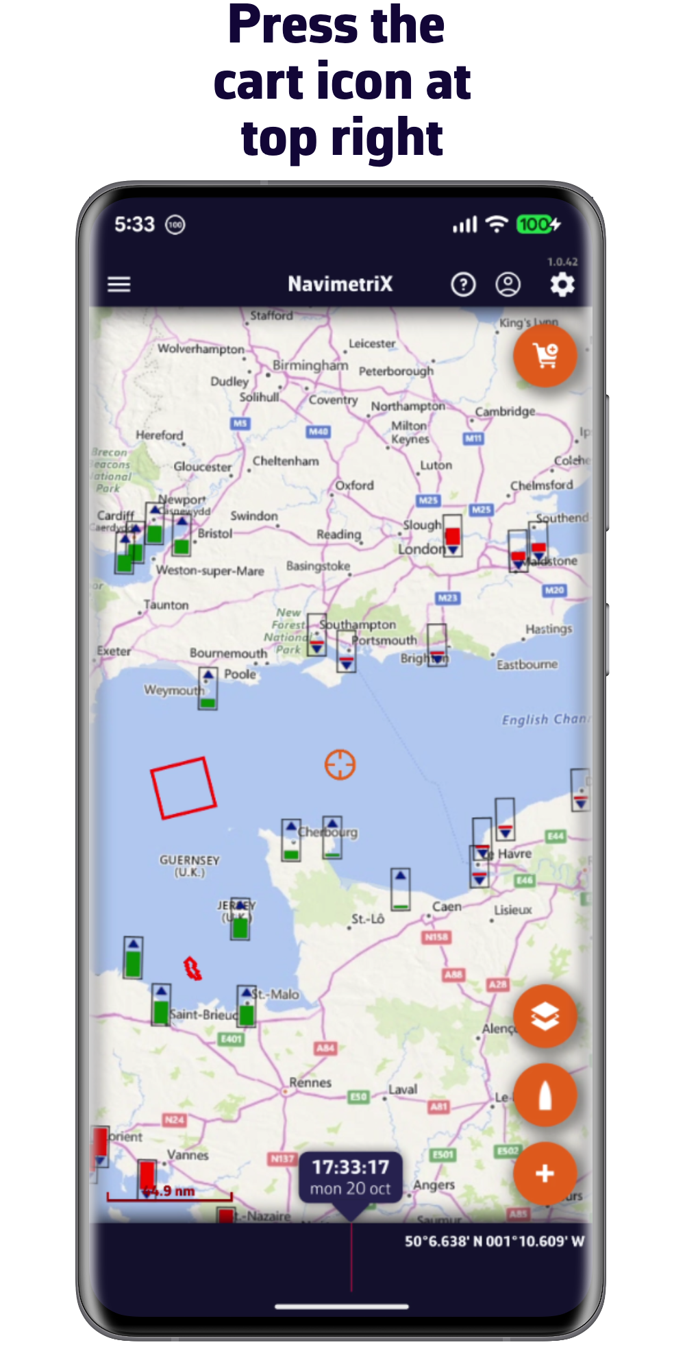 Pulse el carrito arriba a la derecha