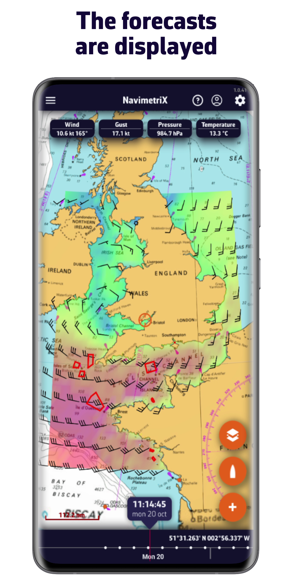 Los pronósticos se muestran en pantalla