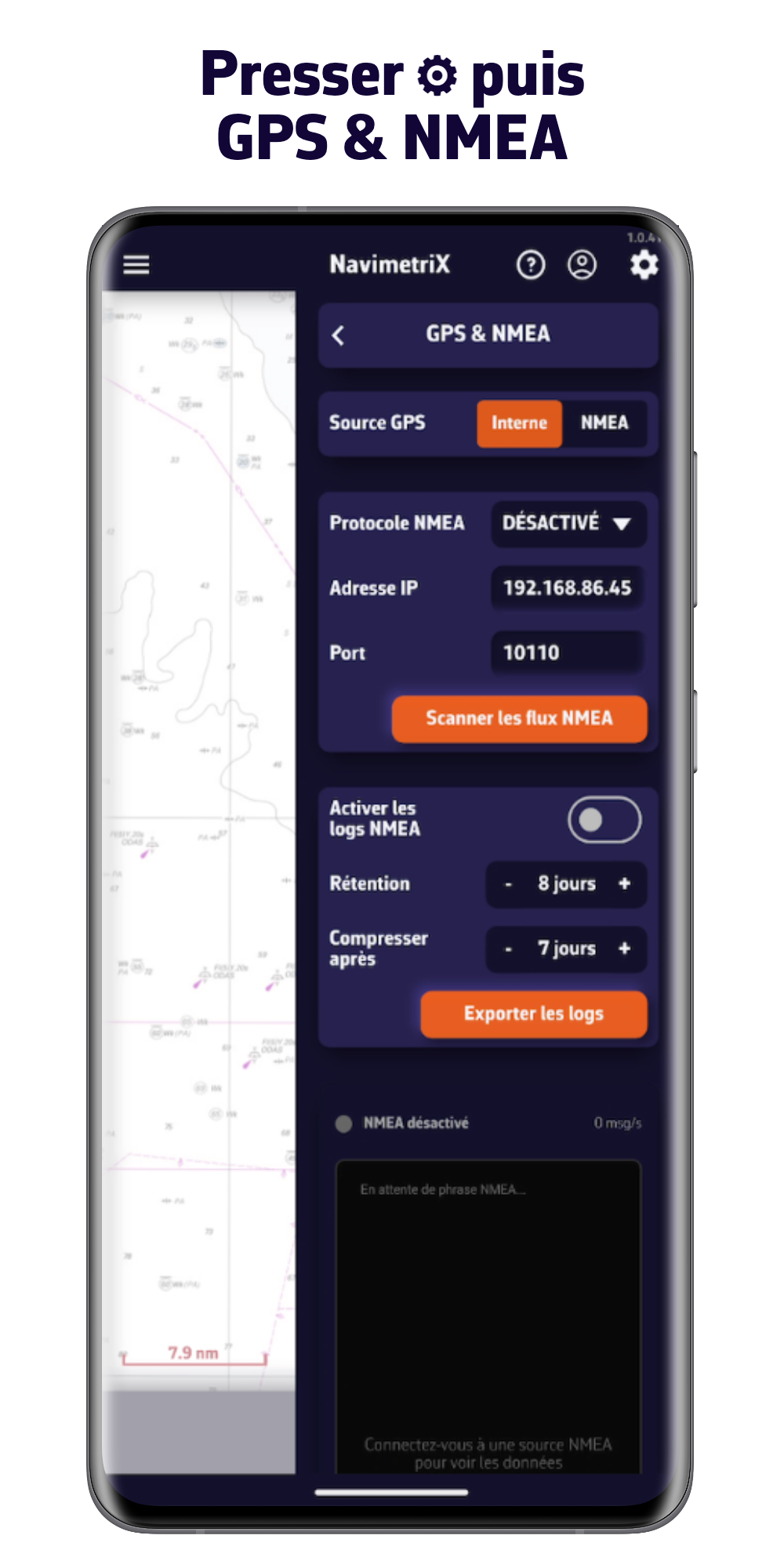 Pulse Settings y luego GPS & NMEA