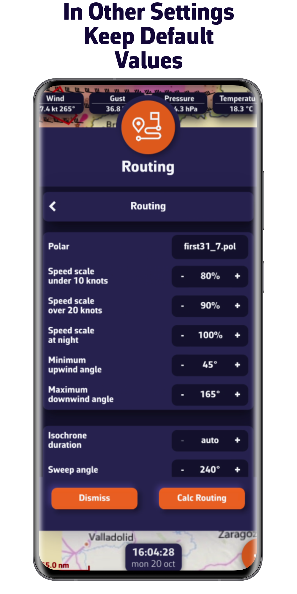 En Other Settings, deje los valores por defecto