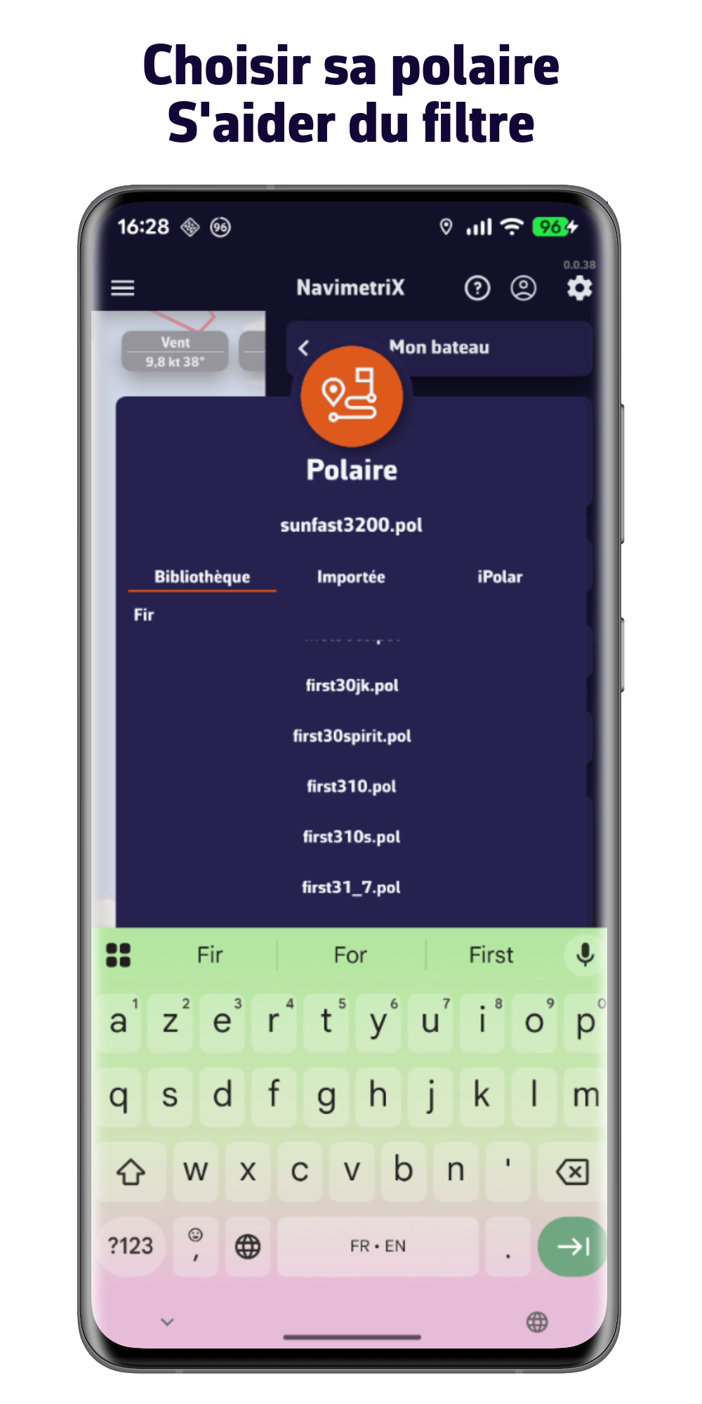 Choisir sa polaire. S'aider du filtre