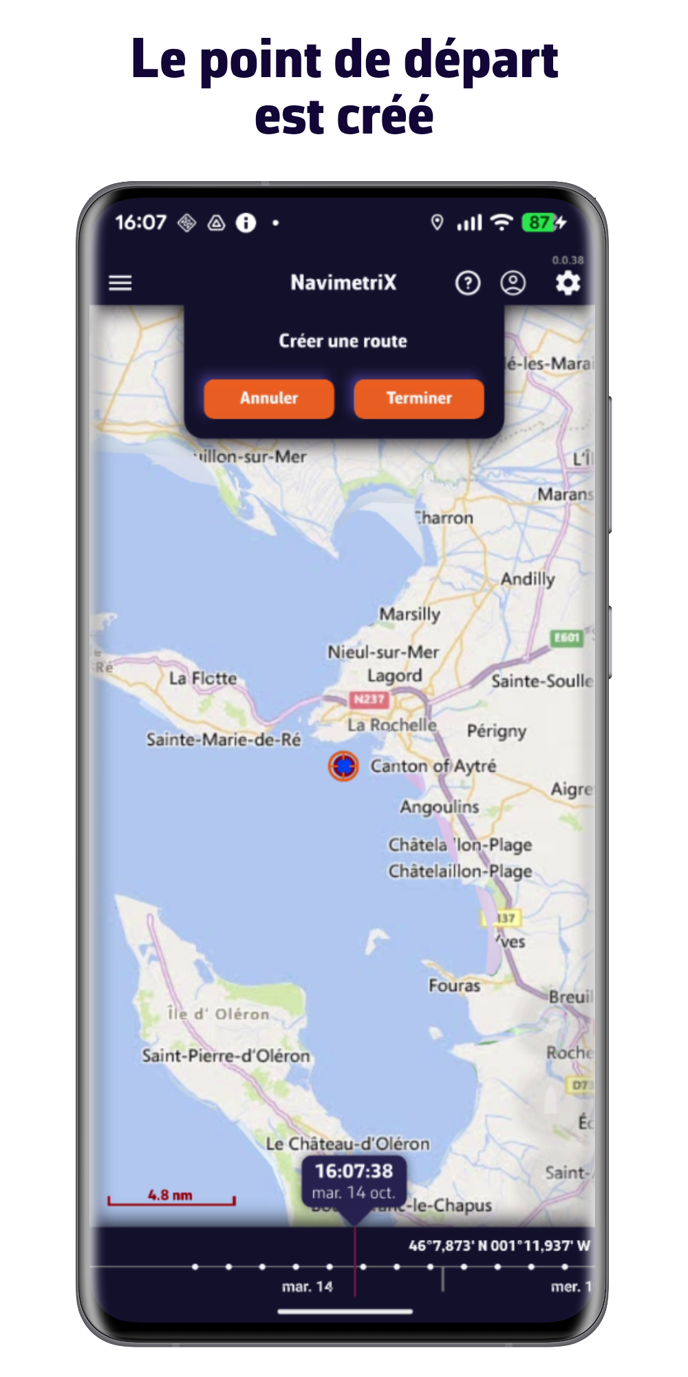 Le point de départ est créé